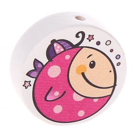 Fish motif bead disc 'dark pink' 0 in stock 