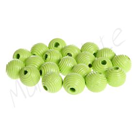 Grooved beads 10mm - 25 pieces 'lemon' 323 in stock 