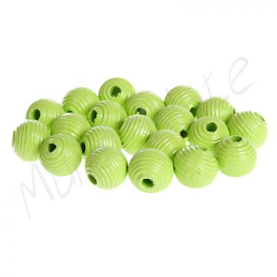 Rillenperlen 10mm • 30 Stück 'lemon' 400 auf Lager