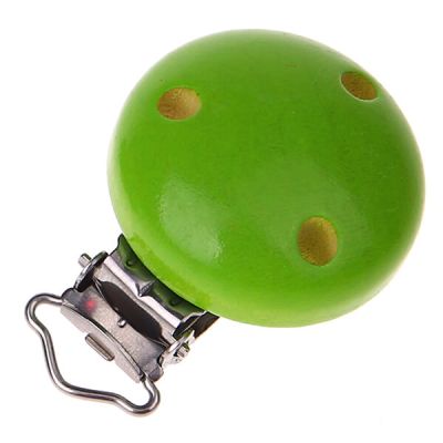 Holzclip / Schnullerclip Ø35mm 'gelbgrün' 182 auf Lager
