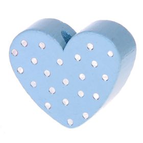 Motivperle Herz mit Glitzerpunkten 'babyblau' 1301 auf Lager