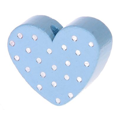 Motivperle Herz mit Glitzerpunkten 'babyblau' 1486 auf Lager