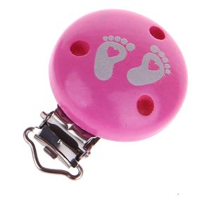 Pacifier clip baby feet 'pink' 22 in stock 