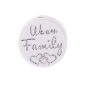 Motif bead disc "We Are Family" 'white' 33 in stock 