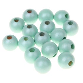 Wooden beads mother-of-pearl 12mm - 25 pieces 'mint' 127 in stock 