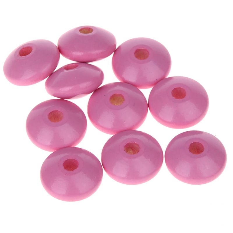 Holzlinsen 14mm • 50 Stück 'babyrosa' 87 auf Lager