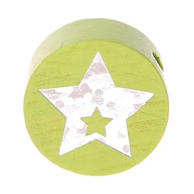 Motivperle Scheibe Glitzerstern 'lemon' 1063 auf Lager