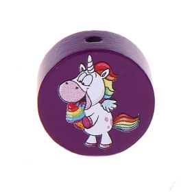 Unicorn motif bead disc 'purple' 22 in stock 