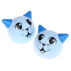 Motivperle 3D Katze 'babyblau' 952 auf Lager