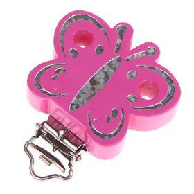 Schmetterlingclip Glitzer 'pink' 232 auf Lager