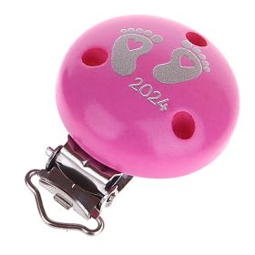 Pacifier clip baby feet 2024 'pink' 16 in stock 