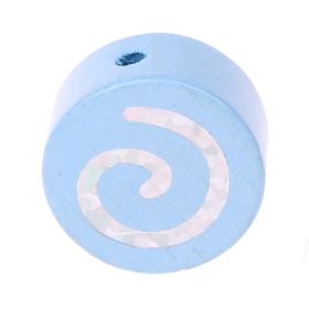 Motivperle Glitzerspirale auf Scheibe 'babyblau' 1476 auf Lager