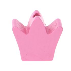 Milled crown motif bead 'baby pink' 973 in stock 