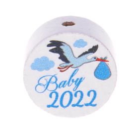 Motivperle Scheibe Baby 2022 'babyblau' 73 auf Lager