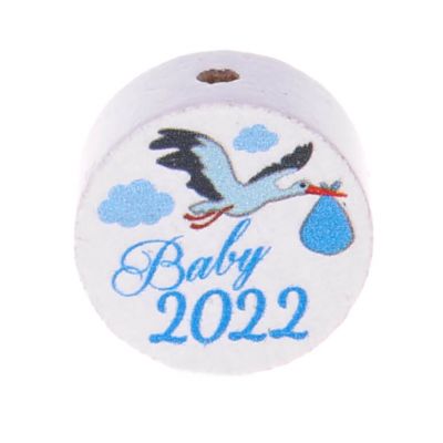 Motivperle Scheibe Baby 2022 'babyblau' 81 auf Lager