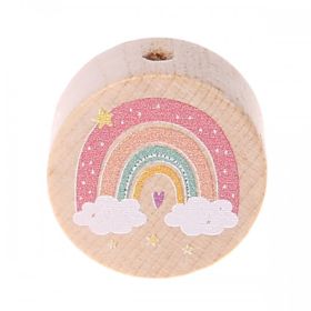 Motivperle Regenbogen Scheibe 'rosa' 96 auf Lager