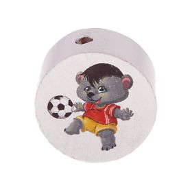 Motivperle Scheibe Fussballmotive 'Bär' 177 auf Lager