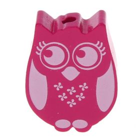 Motif bead owl 'dark pink' 476 in stock 