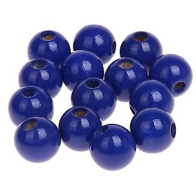 Wooden beads 12mm - 25 pieces 'dark blue' 163 in stock 