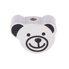 Mini bear motif bead 'white' 1060 in stock 