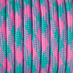 Paracord cord 4 mm 'pink-türkis' 79 in stock 
