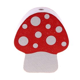 Mushroom motif bead 'red' 839 in stock 