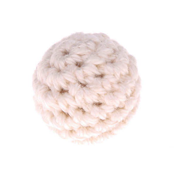 Häkelperle 20 mm 'beige' 352 auf Lager