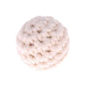 Häkelperle 20mm 'beige' 0 auf Lager