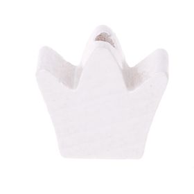 Milled crown motif bead 'white' 435 in stock 