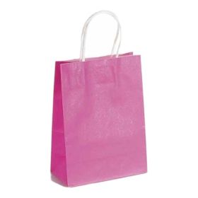große farbige Geschenktüte • Papier 'pink' 12 auf Lager