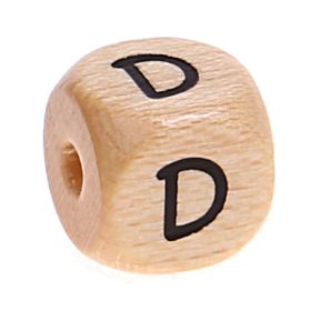 Buchstabenwürfel Holz geprägt 10 mm 'D' 14 auf Lager