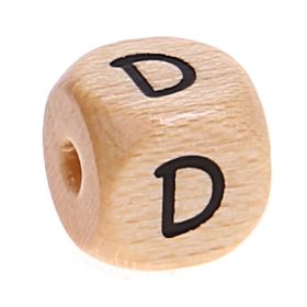 Printed wooden letter cubes 11 mm B-ware 10 pieces 'D' 0 in stock 