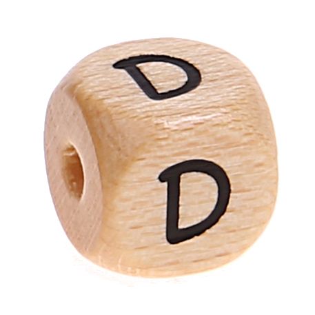Buchstabenwürfel Holz geprägt 10 mm 'D' 305 auf Lager