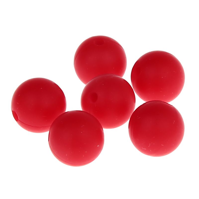 Silikonperle 12mm 'rot' 302 auf Lager