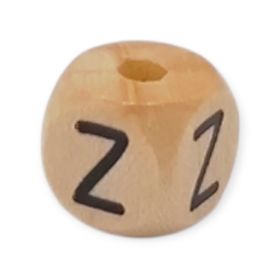 Vertikale Buchstabenwürfel Holz geprägt 10mm Buchstabenperlen 'Z' 240 auf Lager