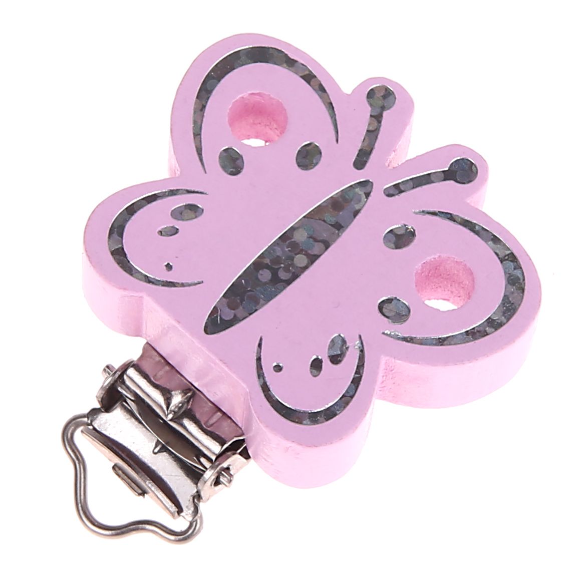 Schmetterlingclip Glitzer 'rosa' 0 auf Lager