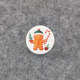 Motivperle Scheibe Lebkuchenmann 'white' 36 in stock 