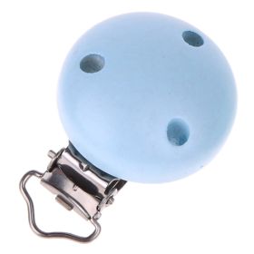 Wooden clip / pacifier clip mother-of-pearl Ø35mm 'baby blue' 405 in stock 