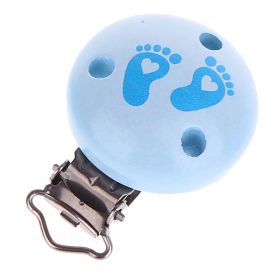 Schnullerclip Babyfüße 'babyblau' 0 auf Lager