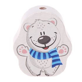 Polar bear motif bead 'Scarf blue' 71 in stock 