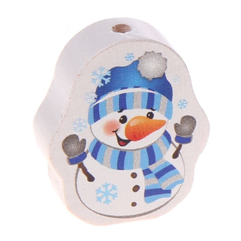 Motivperle Schneemann 'blau' 60 auf Lager