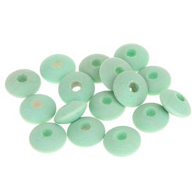 Watercolors wooden lenses 10mm - 50 pieces 'mint' 175 in stock 