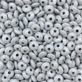 Wooden lenses mother-of-pearl 10mm - 50 pieces 'light gray' 224 in stock 