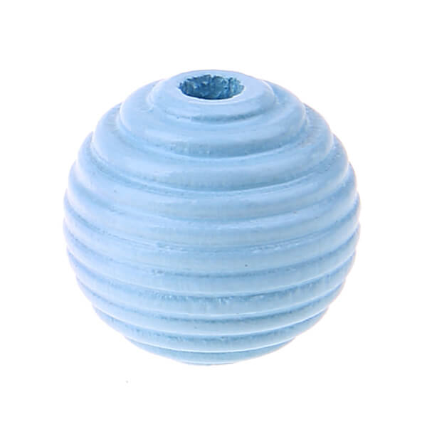 Rillenperlen 18mm • 10 Stück 'babyblau' 106 auf Lager