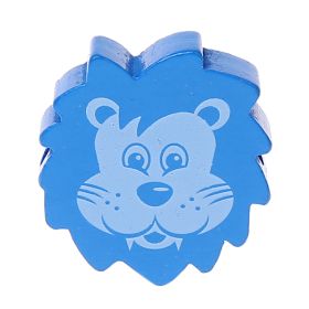 Lion motif bead 'medium blue' 219 in stock 