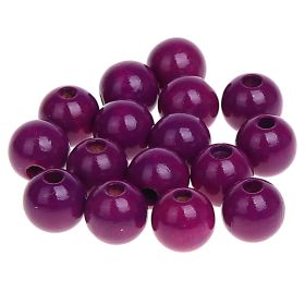 Wooden beads 10mm - 50 pieces 'purple' 155 in stock 