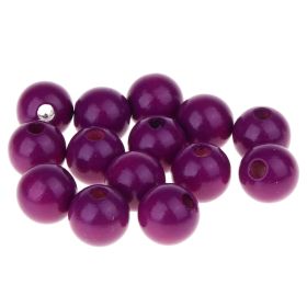 Wooden beads 12mm - 25 pieces 'purple' 280 in stock 