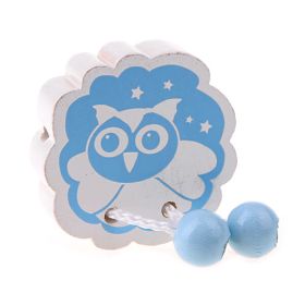 Motivperle Fädelfigur Eule 'babyblau' 144 auf Lager