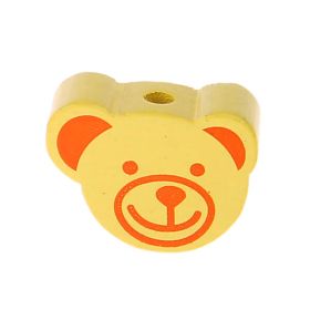 Mini bear motif bead 'pastel yellow' 720 in stock 