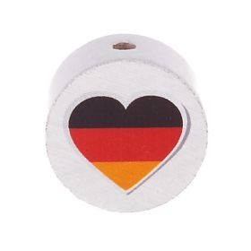 Motivperle Scheibe Flagge Herz 'Deutschland' 629 auf Lager